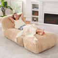 Hobestluk Big Bean Bag Lounger Chairs Large Beanbag Chair by YourHomeDeservesMore