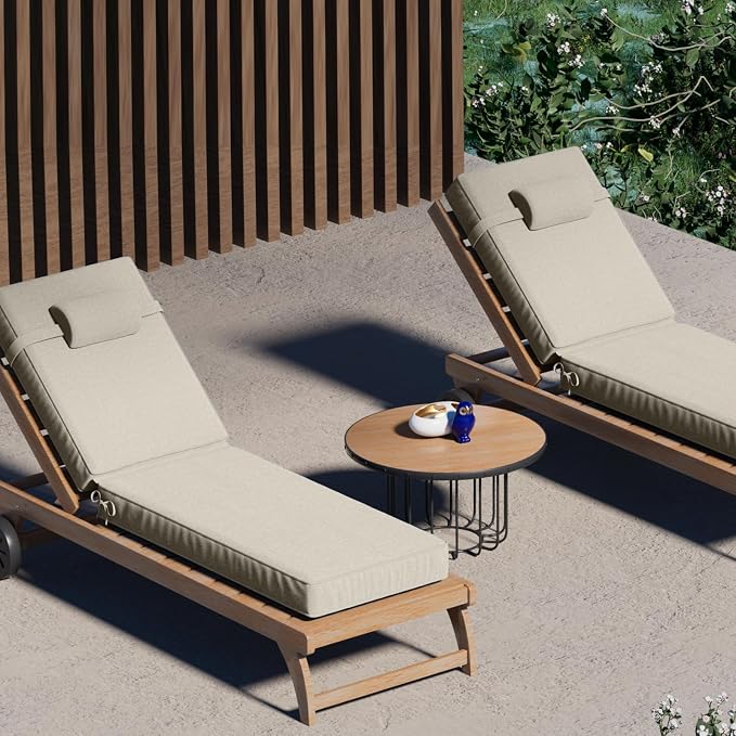 72 x 21 x 4 Inch Olefin Chaise Lounge Cushions, Lounge Chair Cushions - Image 7