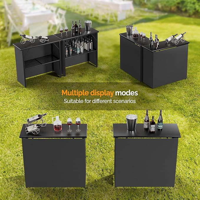 VINGLI 39" Commercial Grade Portable Bar Table - Image 5