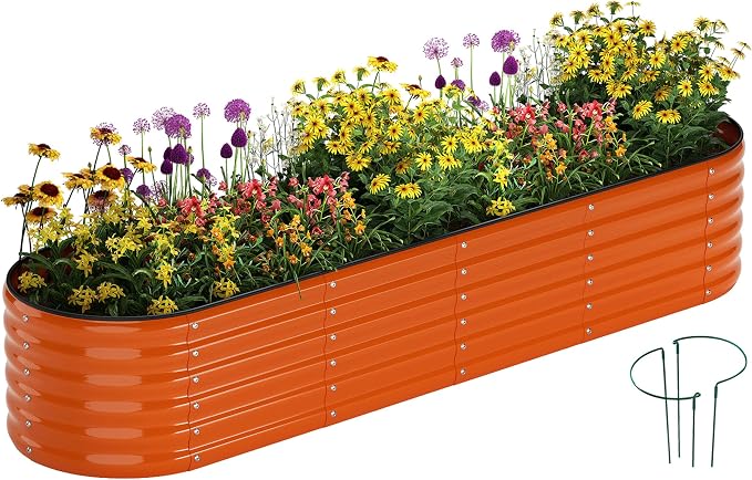 Galvanized Metal Planter Raised Garden Bed Kit by ZFHgarden