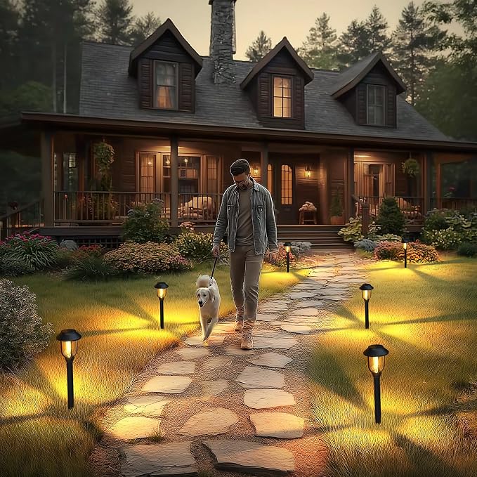 12 Pack Solar Pathway Lights Outdoor, Dusk to Dawn Solar Lights Outdoor - Image 9