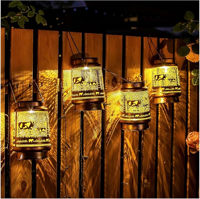 Cow Solar Lanterns Outdoor Waterproof Hanging Solar Lights Cow Gifts - Image 3