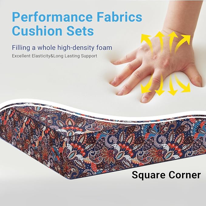 Outdoor Cushions for Patio Furniture, Outdoor Seat Cushion Set 24 x 24 x 4 Inch - Image 4