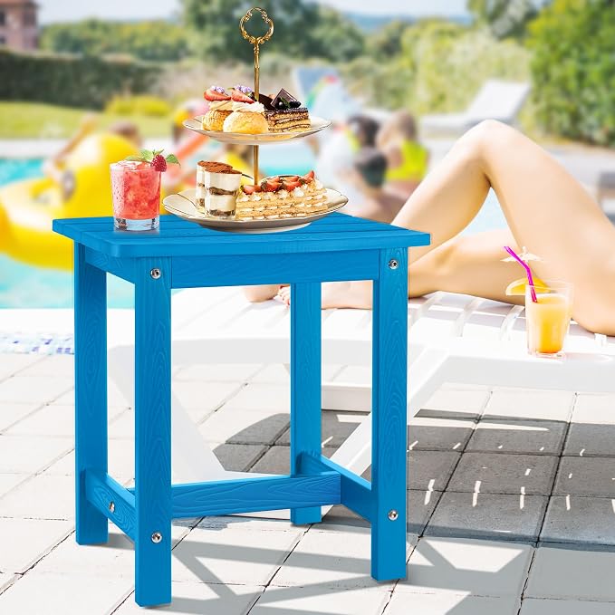 Y&M Outdoor Side Table, HIPS Adirondack Small Single Table, Waterproof Square - Image 5