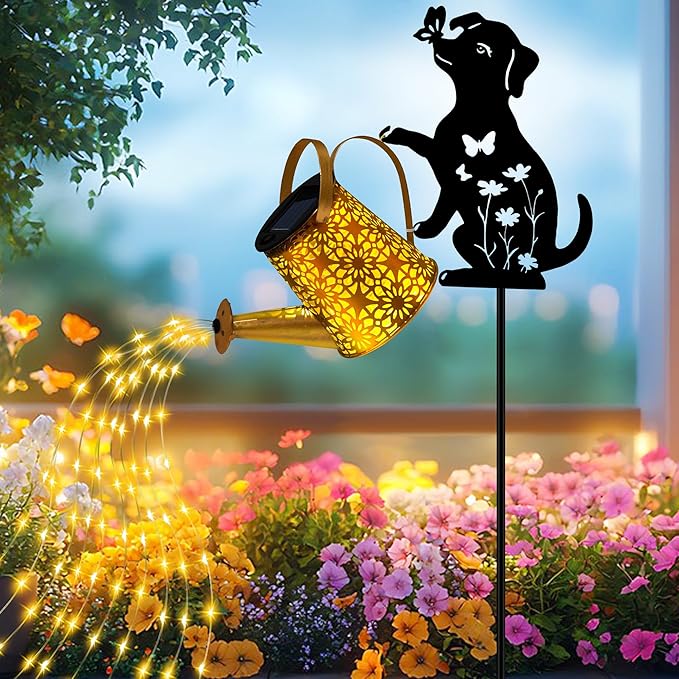 Solar Lights Outdoor Decorative, Watering Can by OSTRITEC