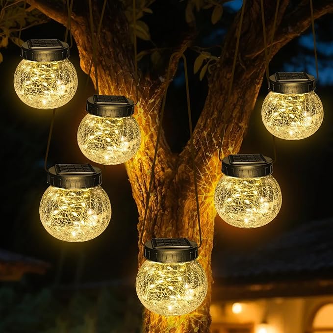 Kolpop Solar Lanterns Outdoor Waterproof 6 Pack, Hanging Solar Lights by kolpop