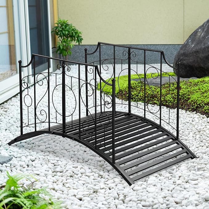 Outvita Metal Garden Bridge for Outdoor, Elegant Decorative Bridge - Image 8