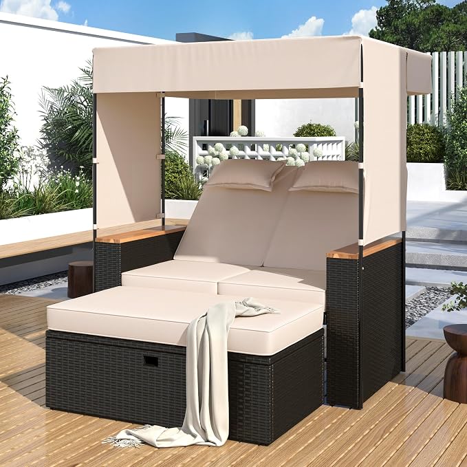 2-Piece Outdoor Rattan Daybed - Image 7