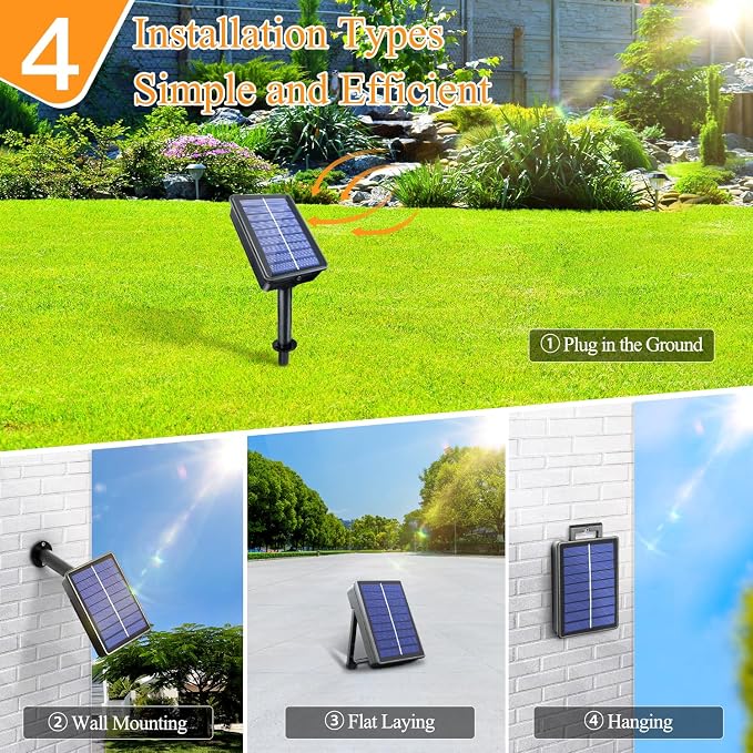 2 Pack Solar String Lights Total 480LED 158FT, IP67 Waterproof Solar Lights - Image 6