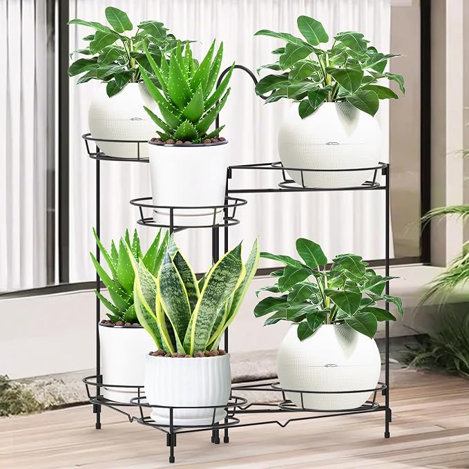 Heavy Duty Metal Plant Stand, Indoor Outdoor Plant Shelf & Rack - Image 3