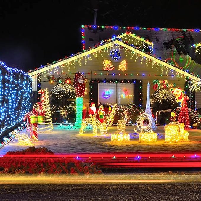 Warm White Christmas Lights, 2 Pack Total 40FT 200 Count Incandescent Christmas - Image 5