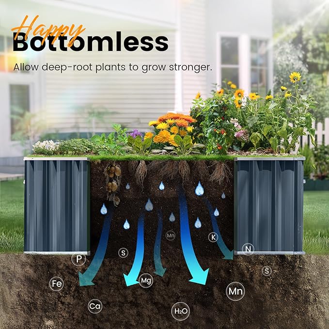 KING BIRD Galvanized Raised Garden Bed - Image 7
