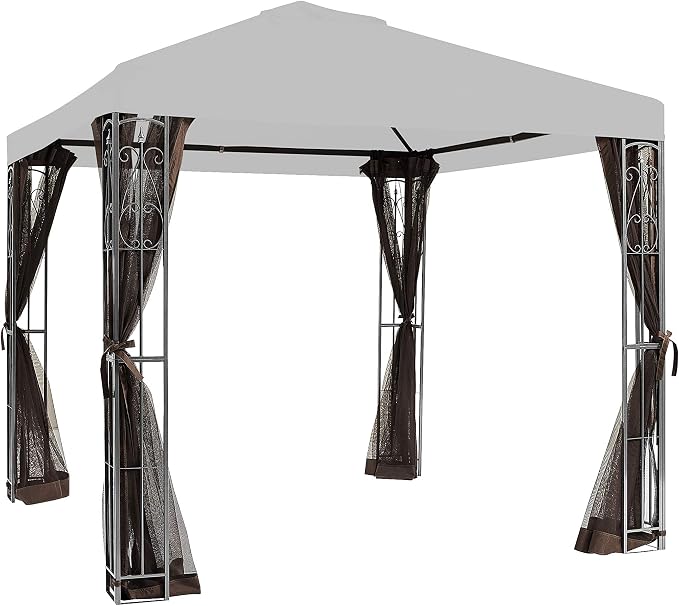 APEX GARDEN Universal 8' x 8' Gazebo Replacement Mosquito Netting - Image 3