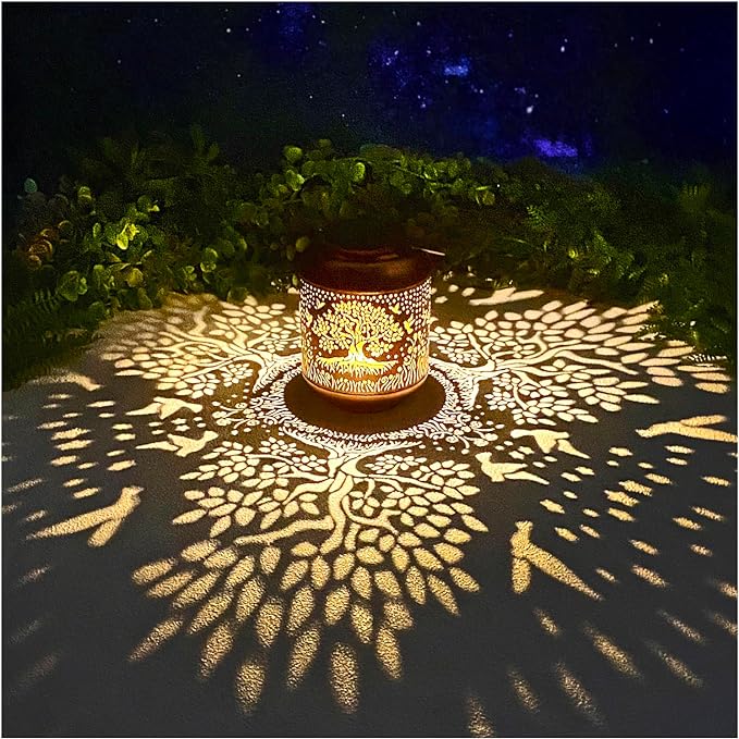 Tree of Life Solar Lanterns Outdoor Waterproof Hanging Solar Lights Big Tree by TIGGSY