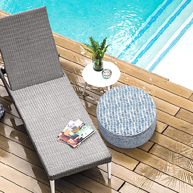 LVTXIII Outdoor Inflatable Ottoman Stool, Patio Water Repellent Footrest Stool - Image 8