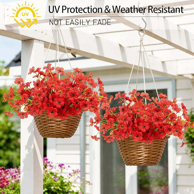 MACTING Artificial Flowers for Outdoors Fake Spring Flowers UV Resistant No - Image 3