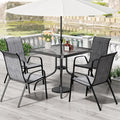 TLSUNNY Patio Dining Set 5 Pieces, All Weather Outdoor Furniture W/30"X 30" by TLSUNNY