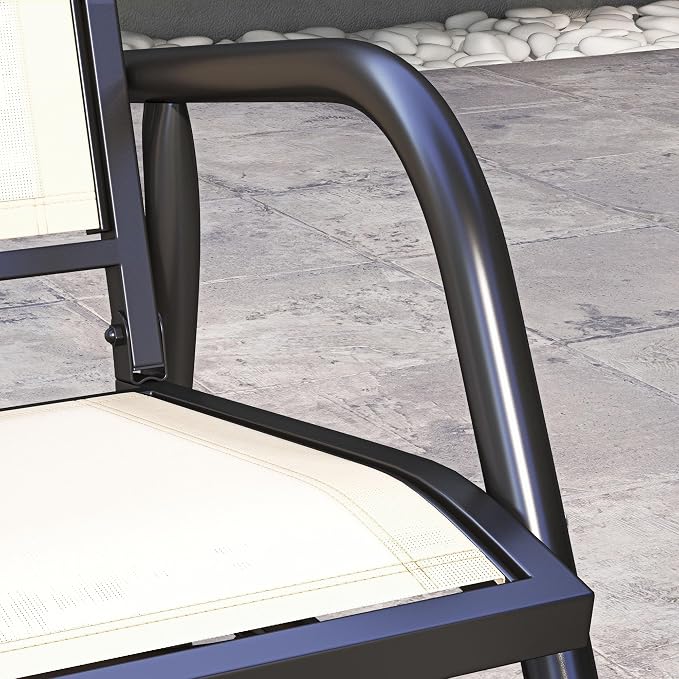 Outsunny Porch Glider, Metal Frame Swing Glider Chair - Image 8