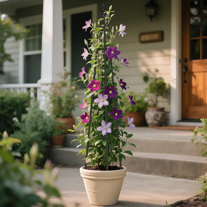 5.2 FT Obelisk Trellis for Climbing Plants, Garden Trellis - Image 2