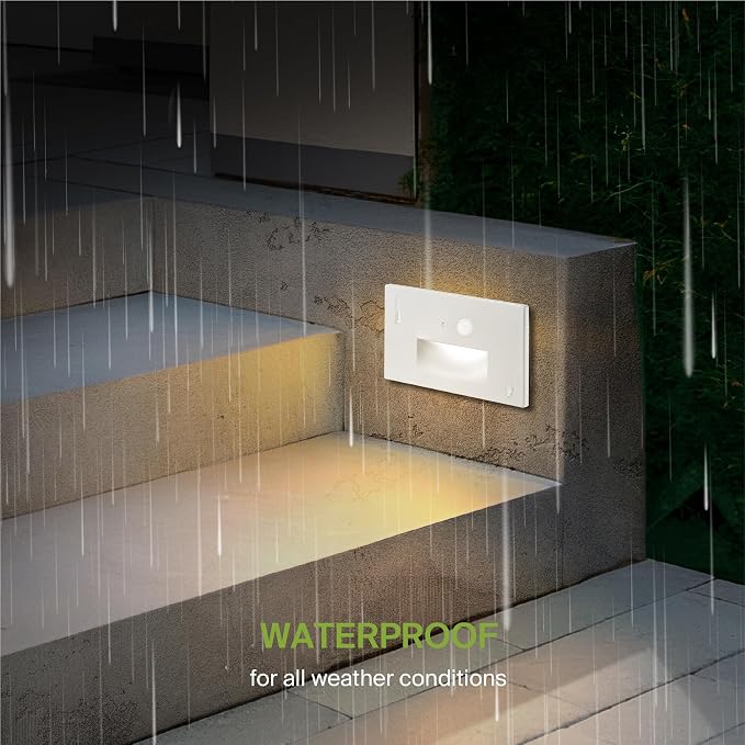 ASD LED Recessed Step Light Fixture, Dusk to Dawn Outdoor Tread Lighting | 3CCT - Image 6
