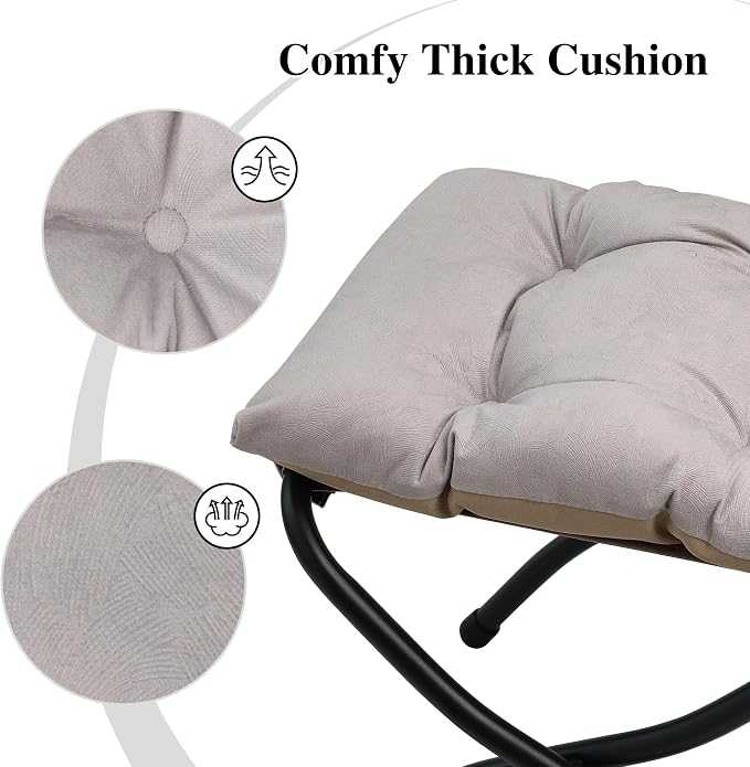 15" Folding Ottoman, Foldable Footrest Stool, Portable Small Foot Stool - Image 5