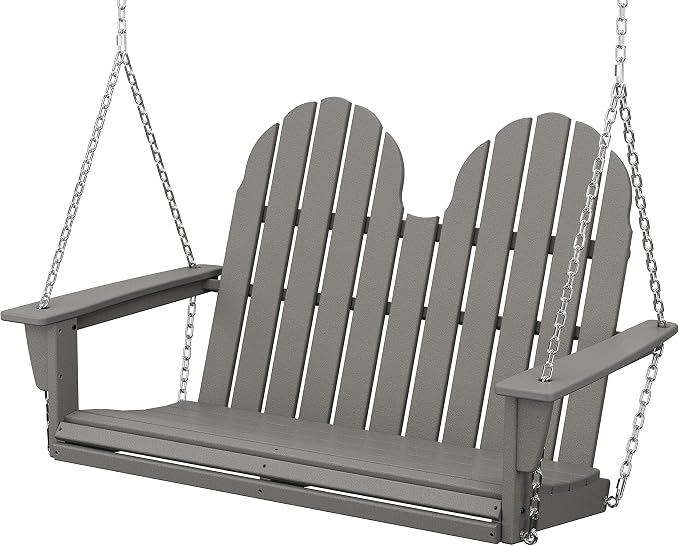 POLYWOOD Vineyard 4-Foot Porch Swing, Heavy Duty HDPE Outdoor Hanging Swing by POLYWOOD