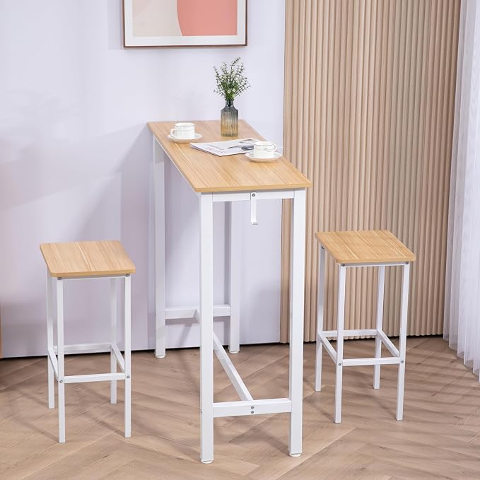 Finnhomy 47" Industrial Bar Table Set - Image 3