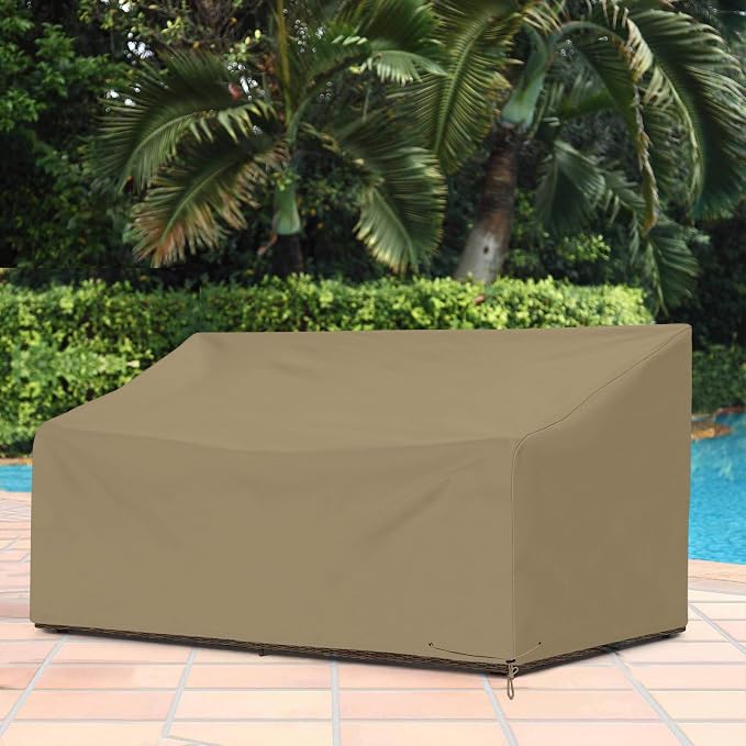 SunPatio Outdoor Loveseat Cover, Patio Heavy Duty Waterproof Deep Sofa Cover - Image 7