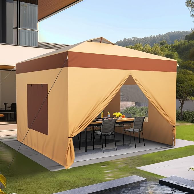Sophia & William Canopy Tent Pop Up 10x10 ft One Person Push Set Up Canopies - Image 9