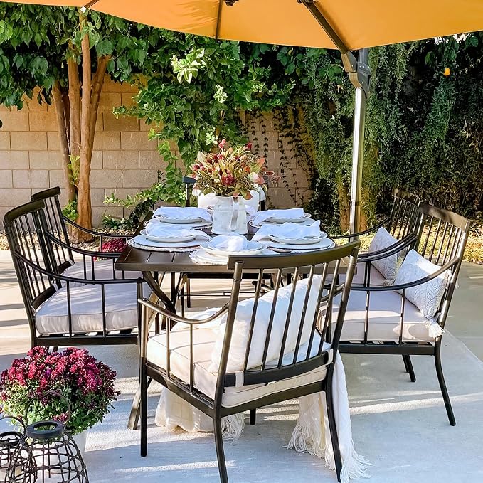 PHI VILLA 7 Piece Outdoor Dining Set - Image 4