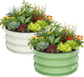Galvanized Raised Garden Bed 2pcs 2x2x1 FT, Round Metal Raised Garden Bed by Pattiumo