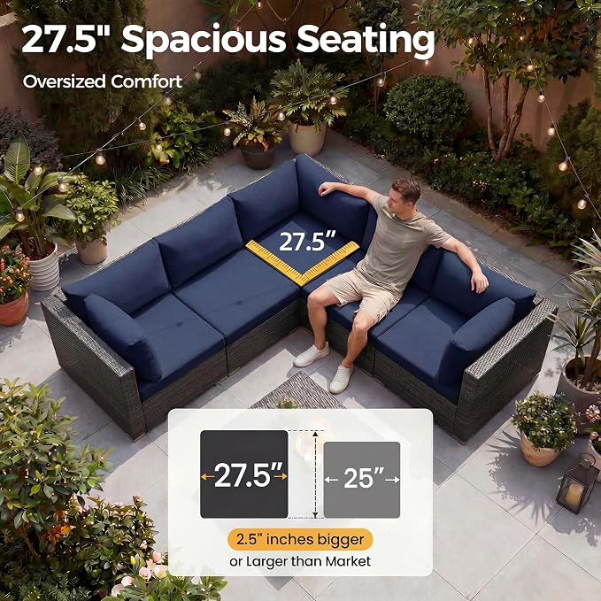 NICESOUL 13 Piece Outdoor Patio Furniture Set - Image 5