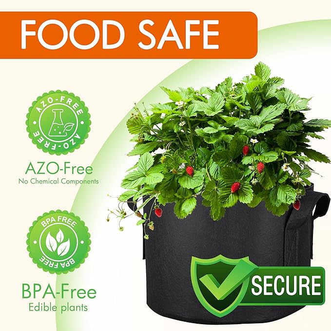 Gardzen 6-Pack 1 Gallon Grow Bags, Aeration Fabric Pots - Image 2