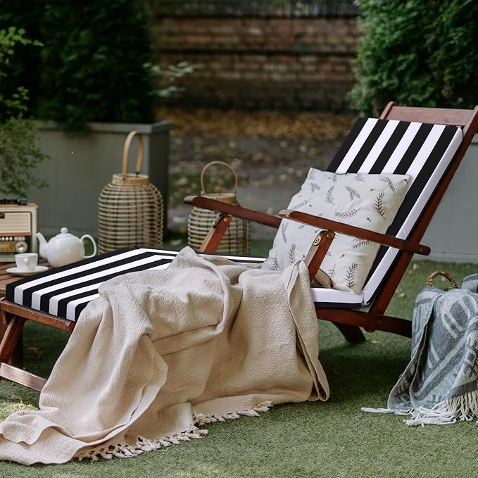 Pinkunn Chaise Lounge Cushion Waterproof Outdoor Lounge Chair Cushions 21 x 72 - Image 5