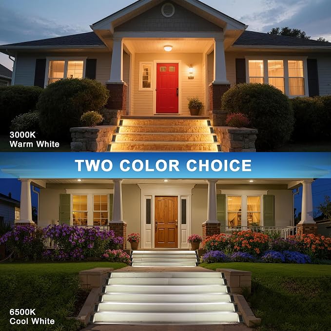 Solar Step Lights Outdoor Stair Light, Deck Lights Outdoor Powered IP65 - Image 3