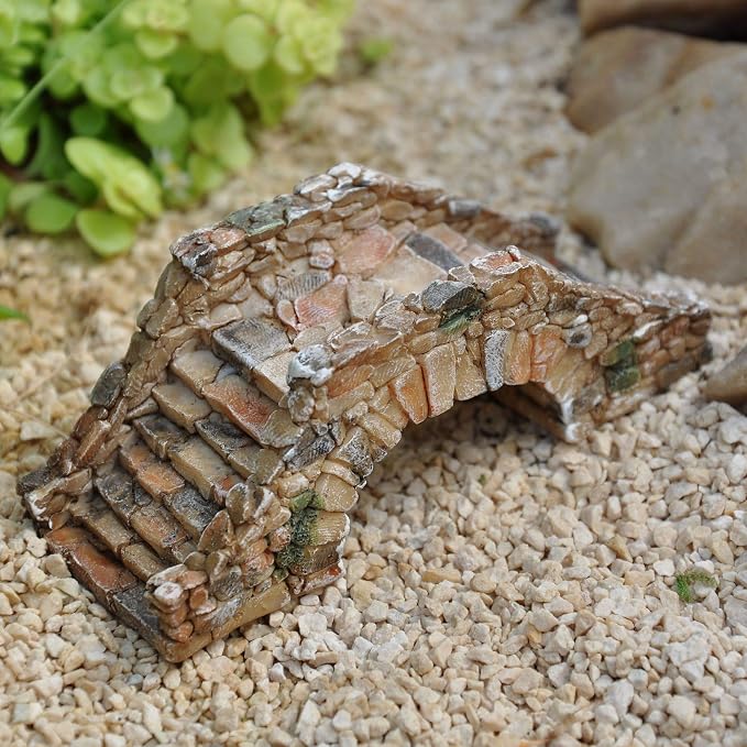 Top Collection Miniature Fairy Garden and Terrarium Cobblestone Bridge Figurine - Image 2