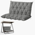 Porch Swing Cushion with Backrest 2-3 Seater Outdoor Bench Cushions Waterproof by Snubbull
