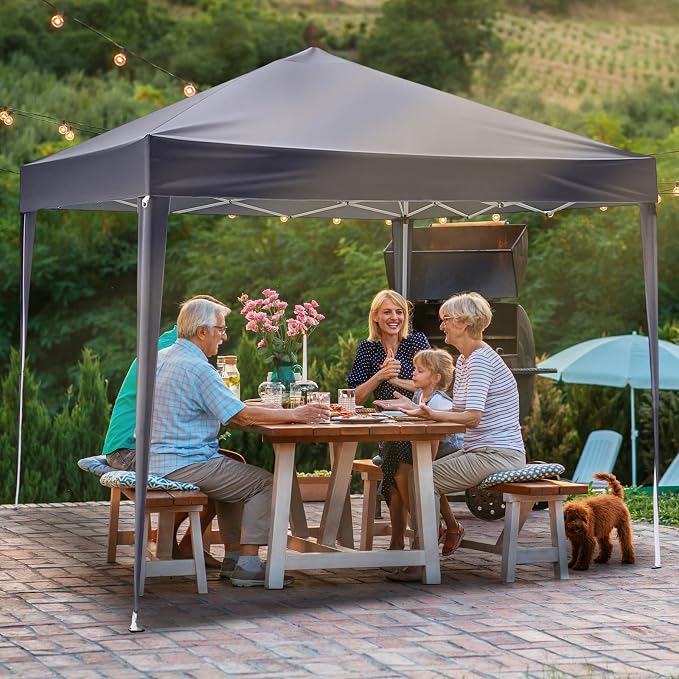 VINGLI 10x10 Pop Up Canopy Tent, Outdoor Portable Foldable Canopy - Image 6