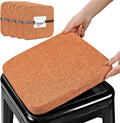 BUYUE Friendly Woven Fabric Magnetic Bar Stool Cushions Set of 4, Enhanced by BUYUE