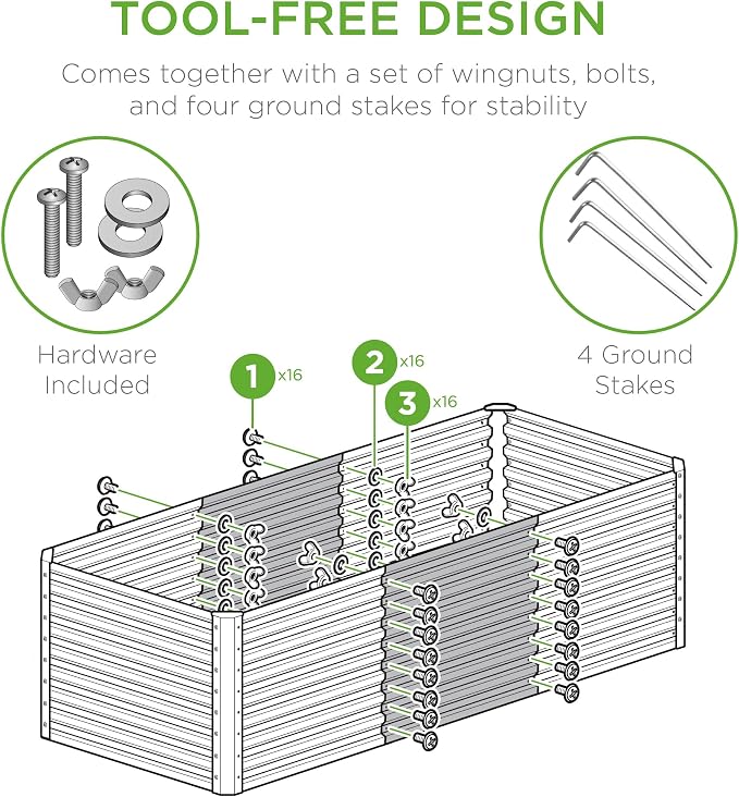 Best Choice Products 4x2x2ft Outdoor Metal Raised Garden Bed, Deep Root Planter - Image 4