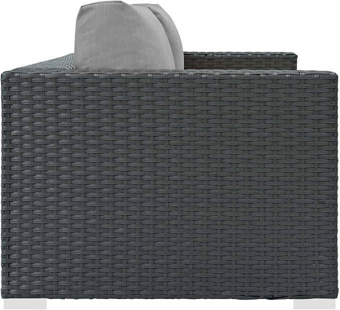 Modway EEI-1851-CHC-GRY Sojourn Wicker Rattan Outdoor Patio Sunbrella Fabric - Image 4