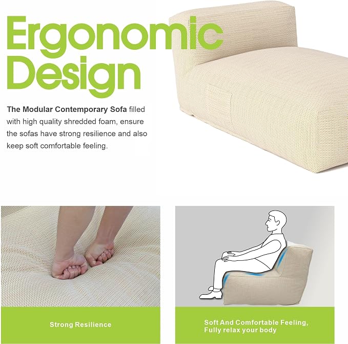 Outdoor Bean Bed Chair Sun Lounger, Outdoor Couch Sofa - Image 5