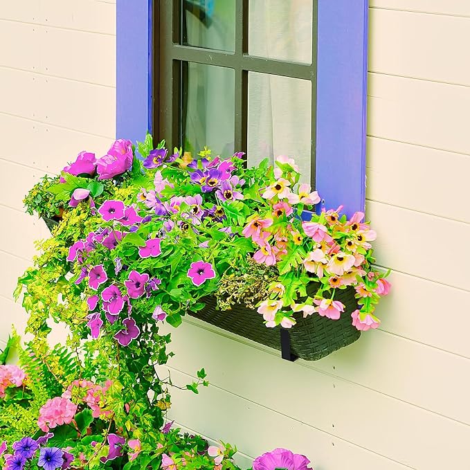 LukLoy Window Planter Box Brackets, 6 Pack Adjustable Heavy Duty Wall Mount - Image 9