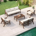 7 Piece Patio Furniture Set, HDPE Outdoor Sectional by PatioKingdom