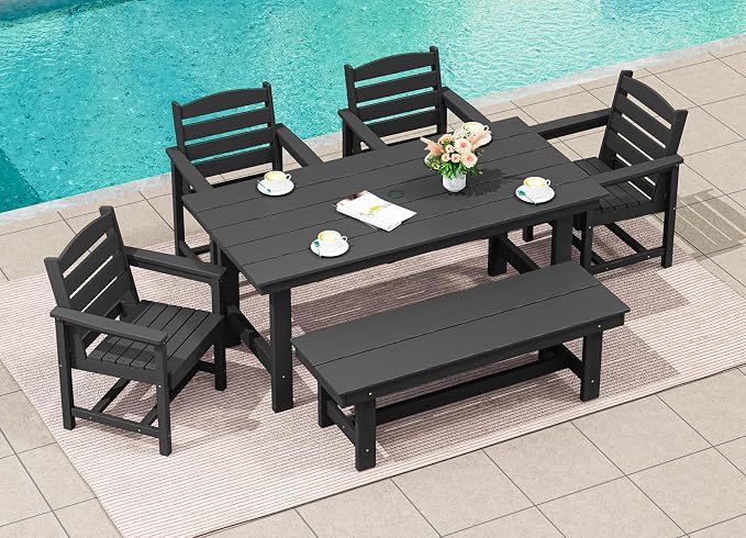 SERWALL 6-Person Outdoor Dining Table - Image 6