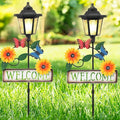 Lewondr Solar Garden Lights Butterfly, 37.4 Inch Solar Lamp Post Light by Lewondr