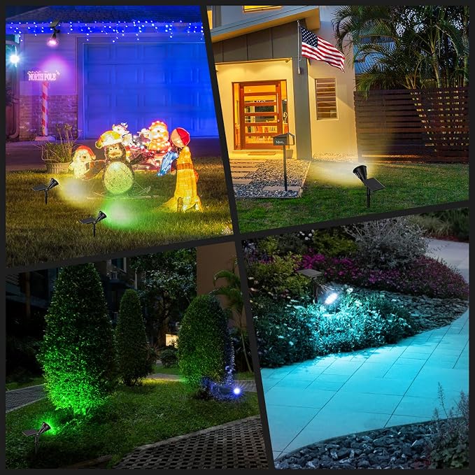 Color Changing Solar Spot Lights Outdoor, 21 LEDs Brightness Solar Pathway - Image 6