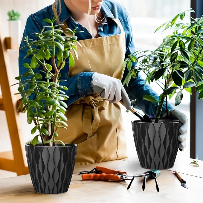 6 Pack 7 Inch Indoor Plant Pots - Image 7