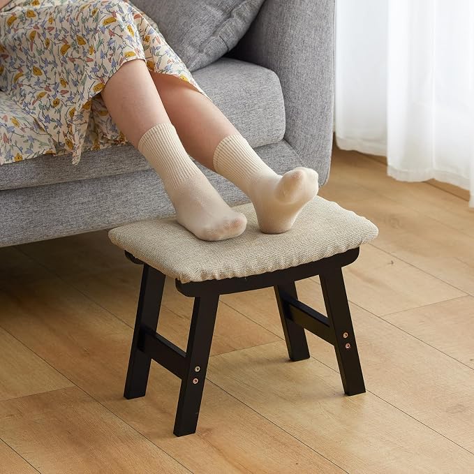 Foot Stool Ottoman Foot Rest Under Desk, Small Stool - Image 2
