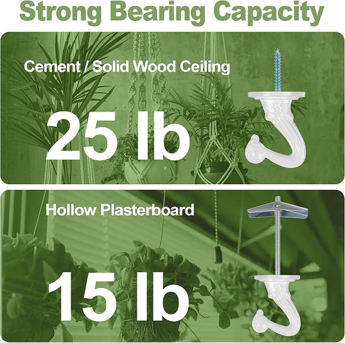6 pcs Ceiling Hooks for Hanging Plants, Hanging Hanging Lights Metal Small Hooks - Image 4